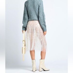 Elisabetta Franchi Sequin Midi Skirt